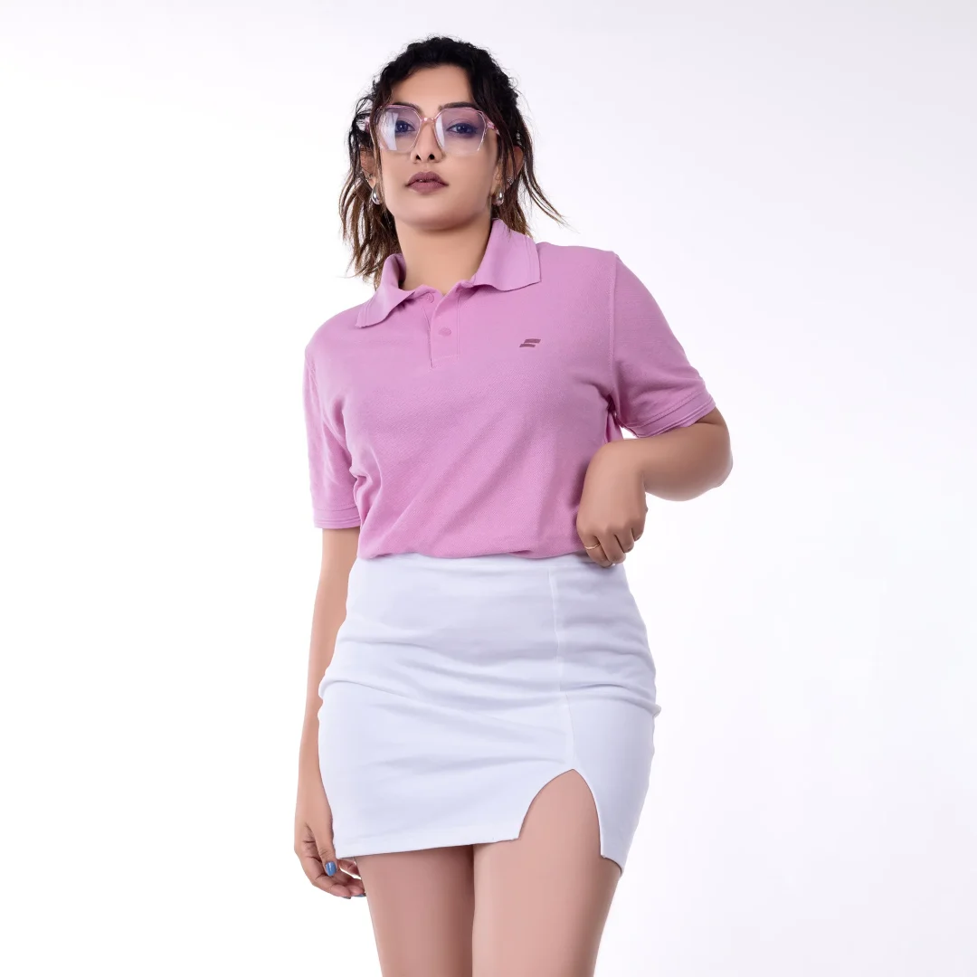 Sugarslop Womens Polo Tee - Pink - Image 3