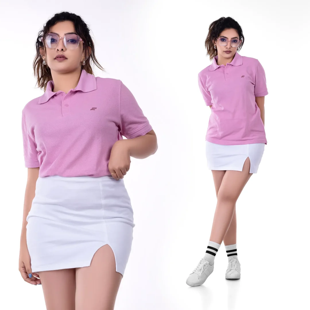 Sugarslop Womens Polo Tee - Pink