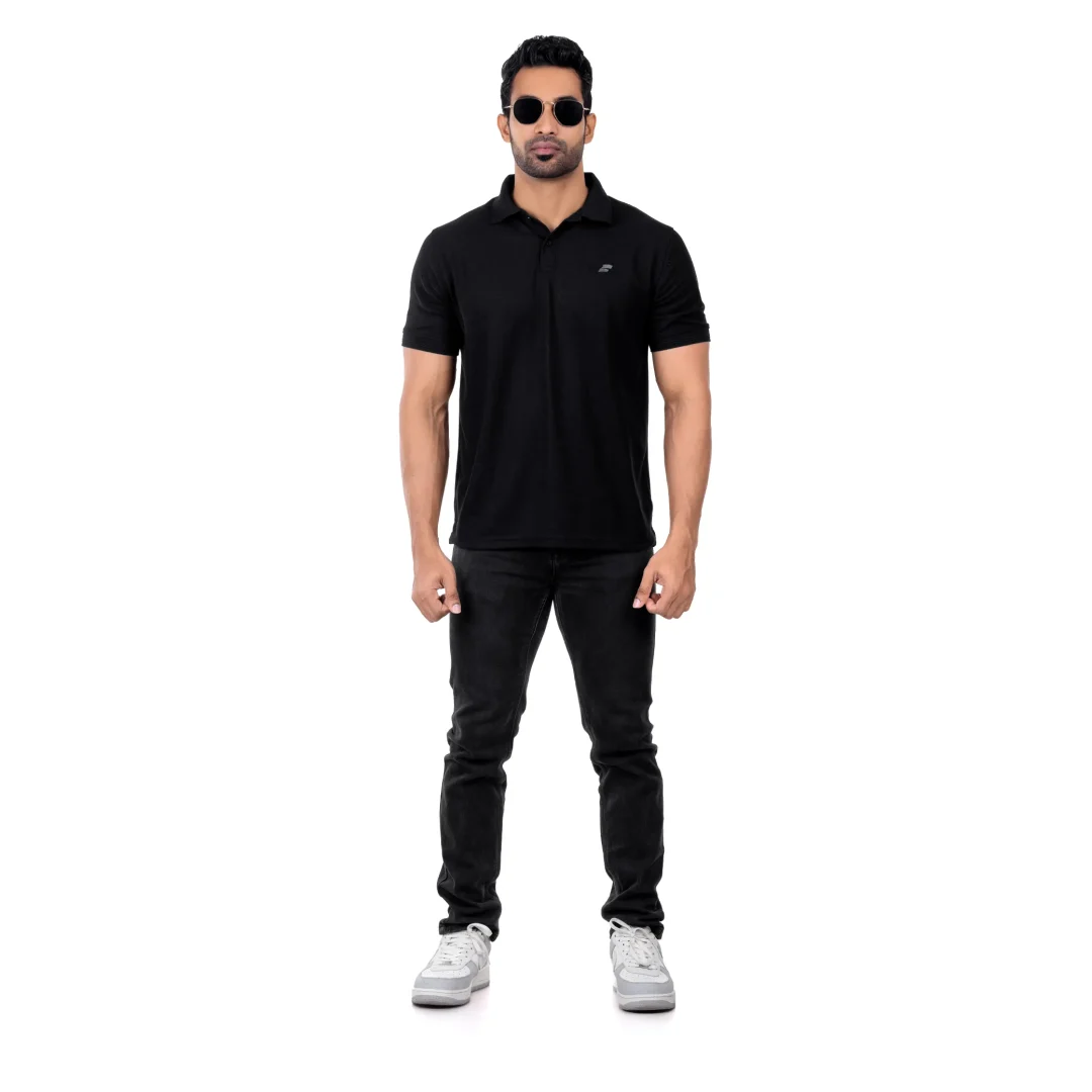 Sugarslop Men Polo Tee - Black - Image 4