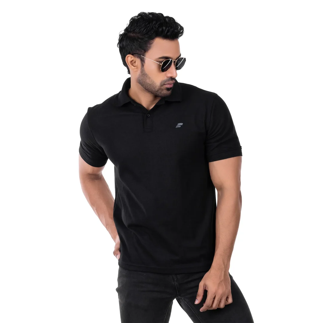 Sugarslop Men Polo Tee - Black - Image 3