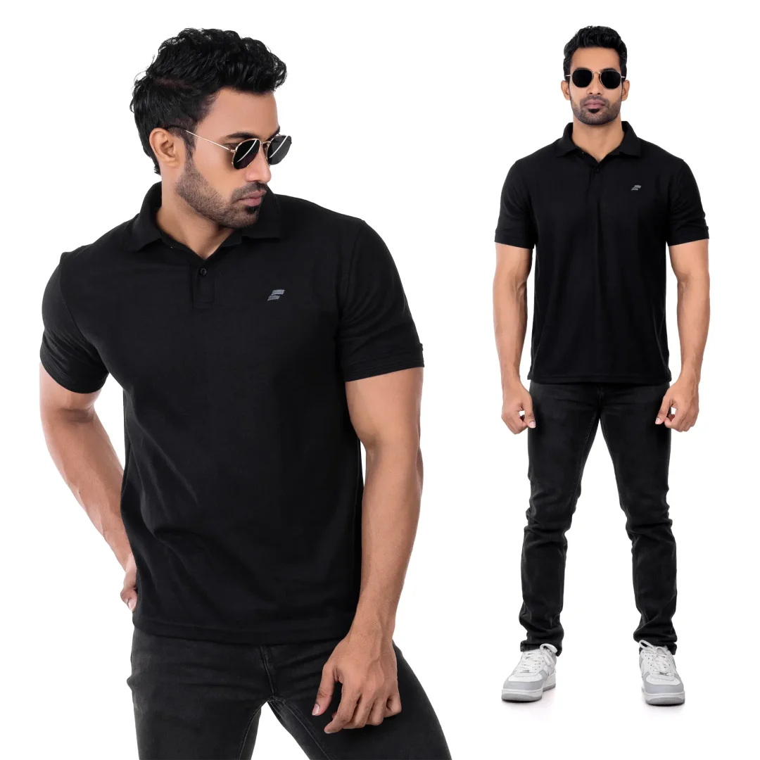 Sugarslop Men Polo Tee - Black