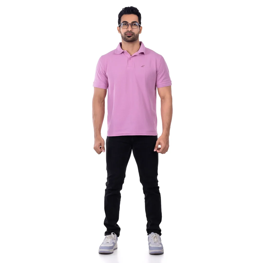 Sugarslop Men Polo Tee - Pink - Image 3