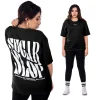 Dripped Oversized T-shirt - Black