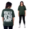 Dripped Oversized T-shirt - Dark Green