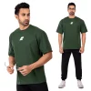 Classy Logo Oversized T-shirt Men – Dark Green