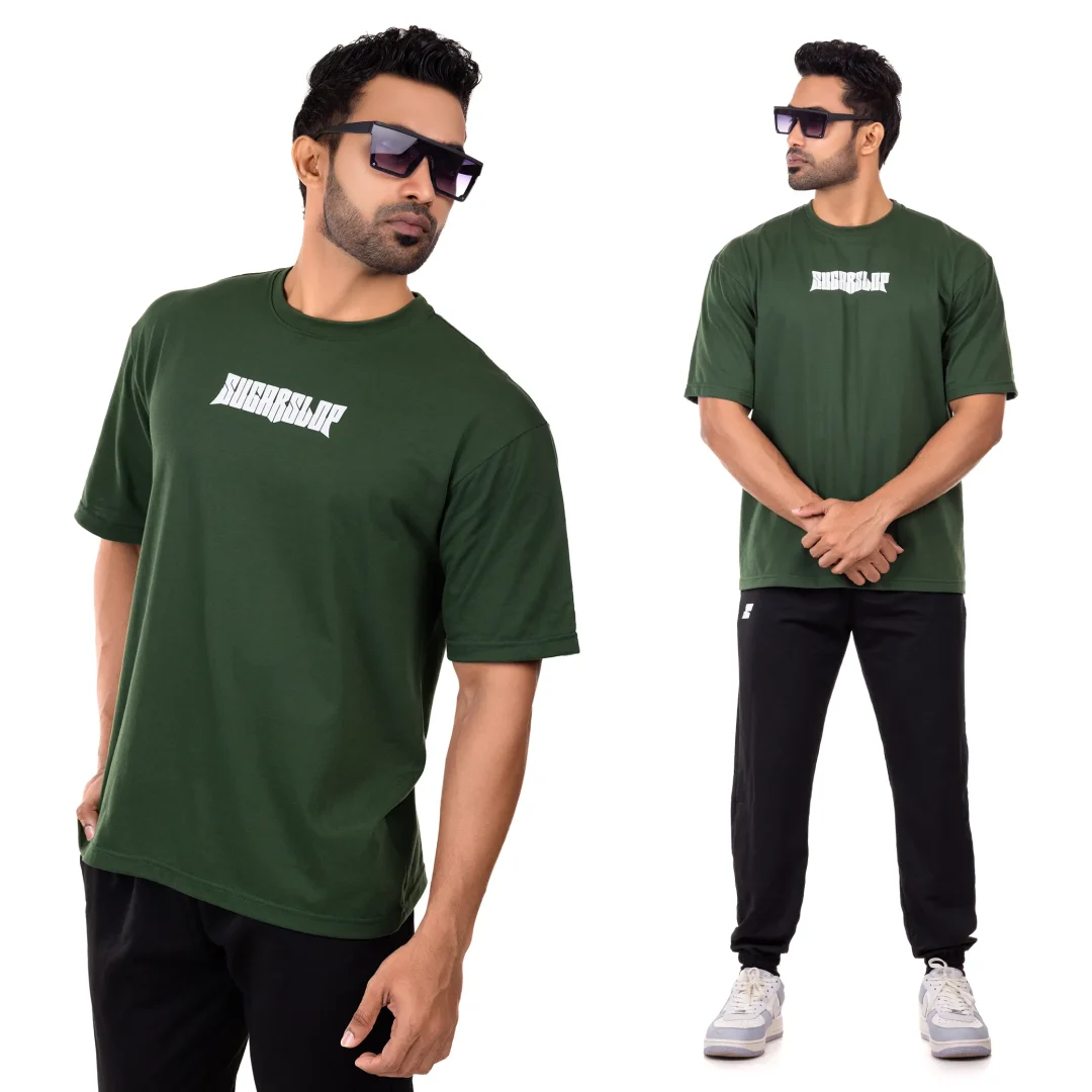 Arc Oversized T-shirt Men – Dark Green