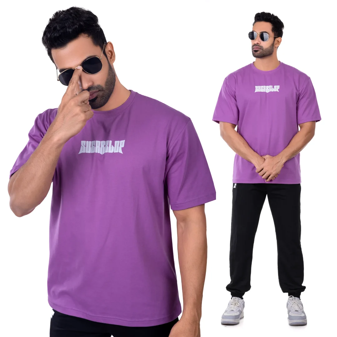 Arc Oversized T-shirt Men – Purple