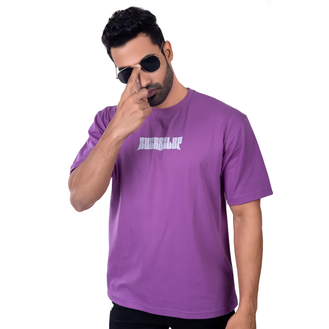 Arc Oversized T-shirt Men – Purple - Image 3