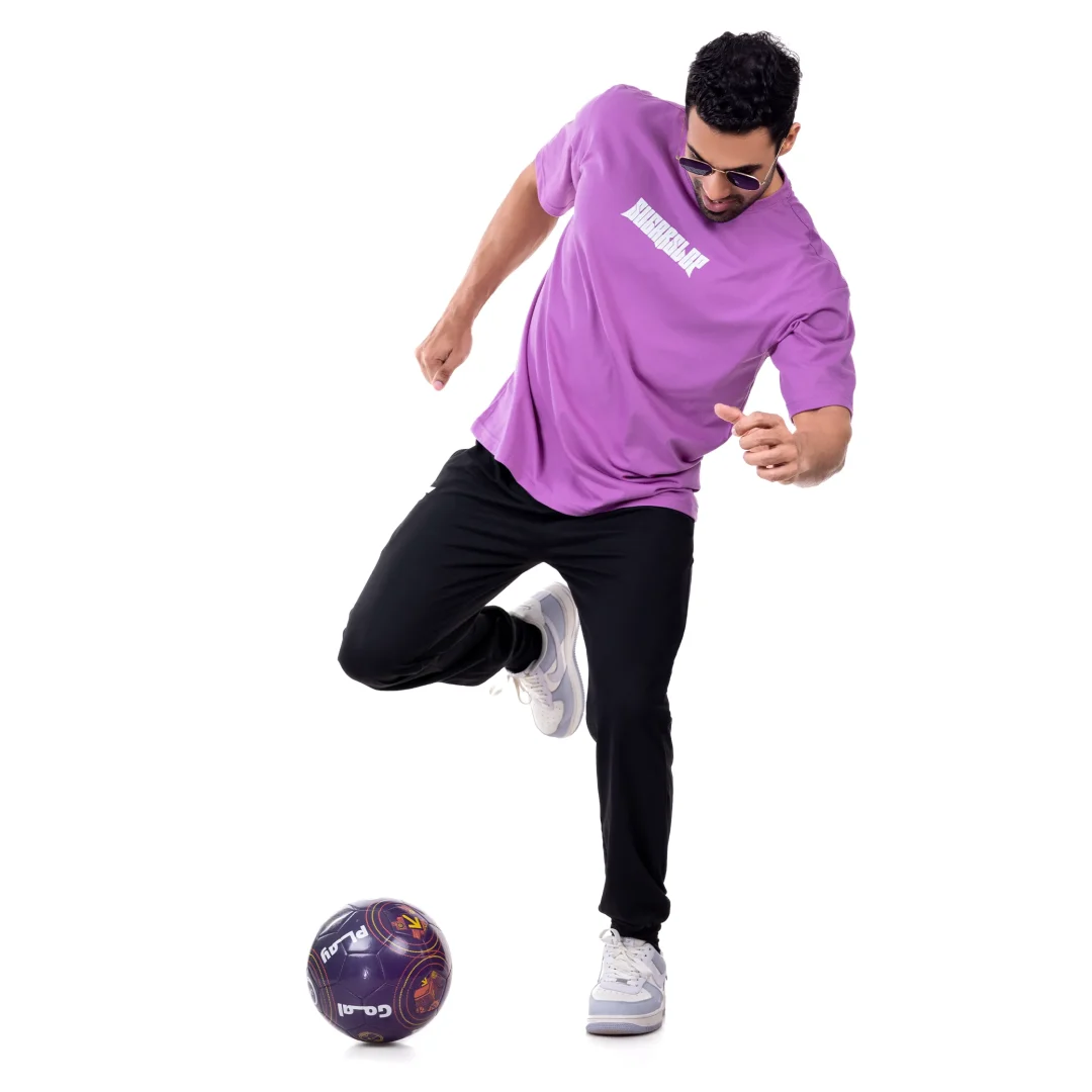 Arc Oversized T-shirt Men – Purple - Image 4