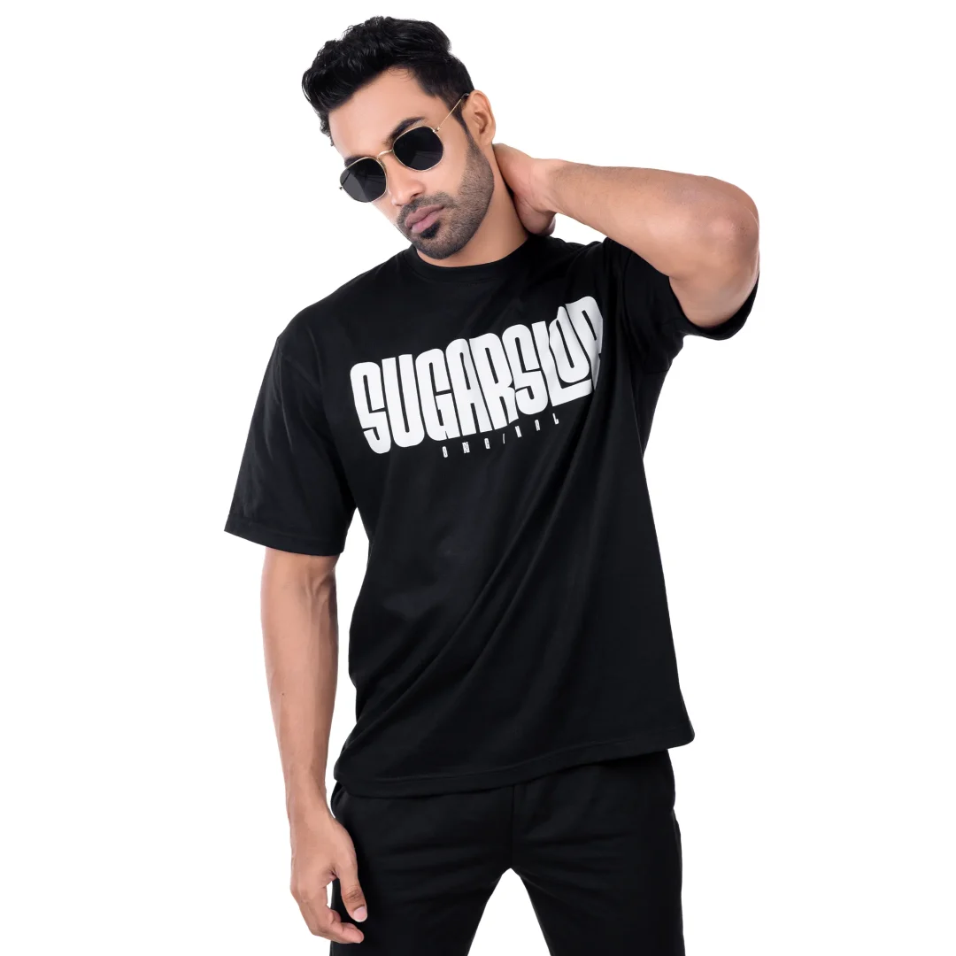 Origin Oversized T-shirt Men – Black - Image 3