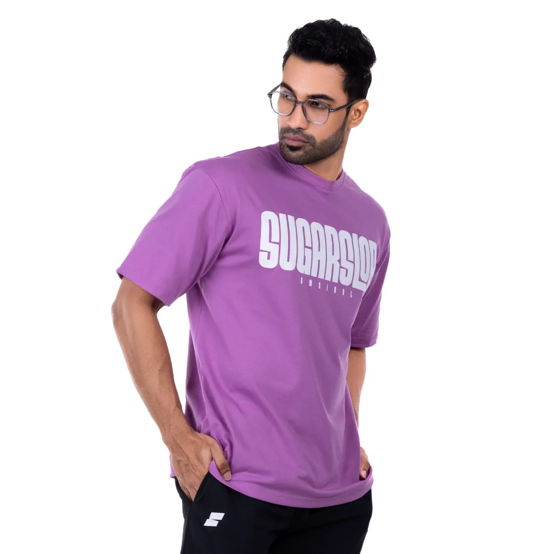 Origin Oversized T-shirt Men – Purple - Image 3