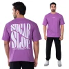 Dripped Oversized T-shirt Men - Purple